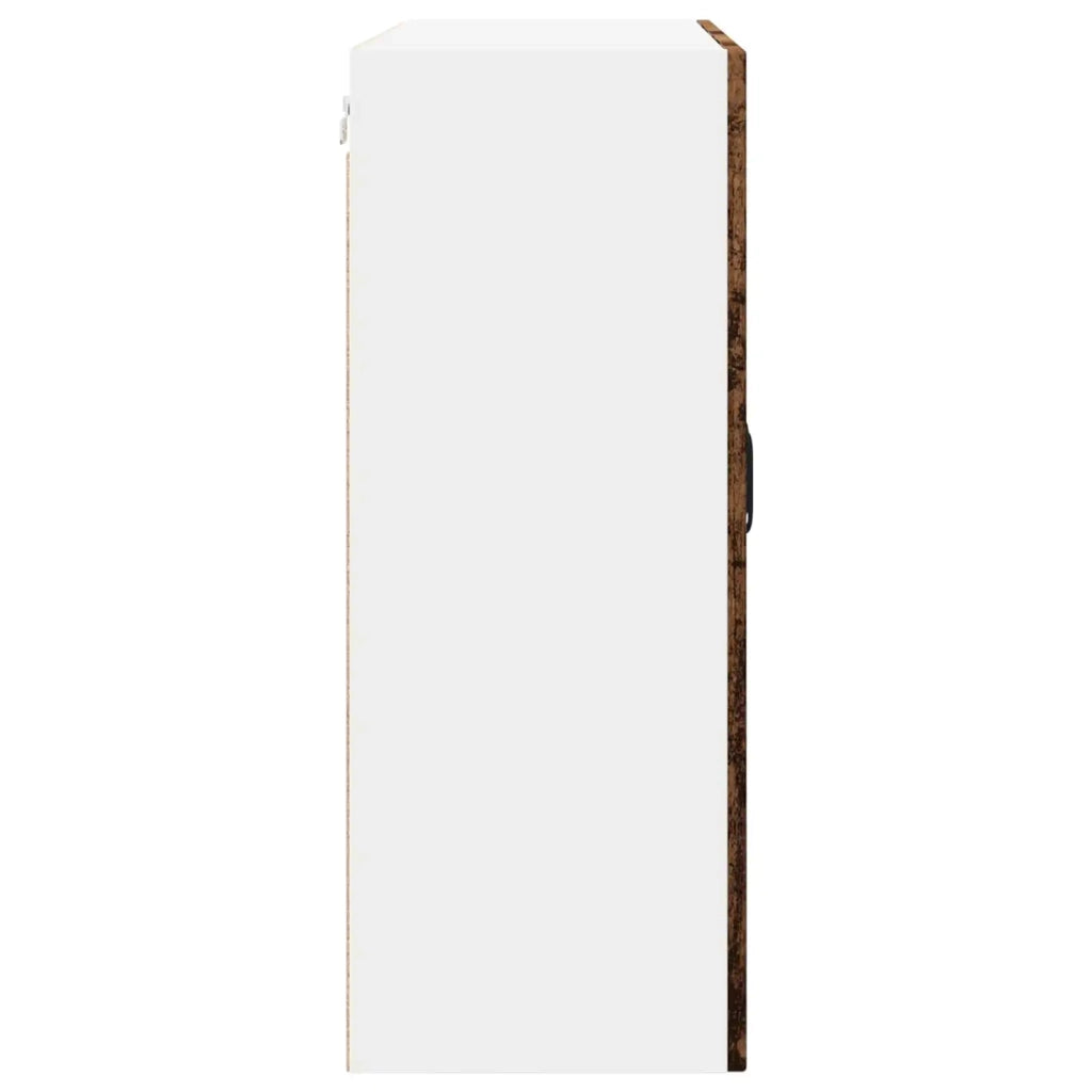 Mobile in vetro da parete PORTO Legno vecchio 80 x 31 x 80 cm 885423
