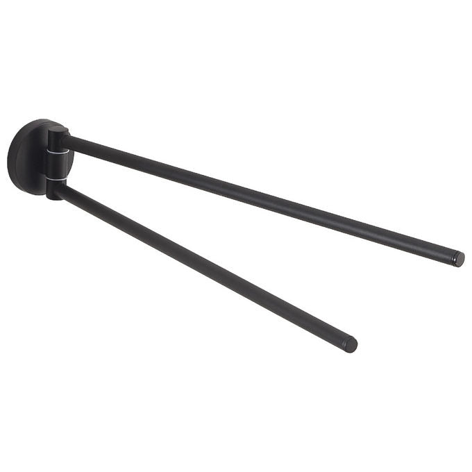 GEDY Gancio Doppio Felce Plus Acciaio Inox e Cromall Nero Opaco