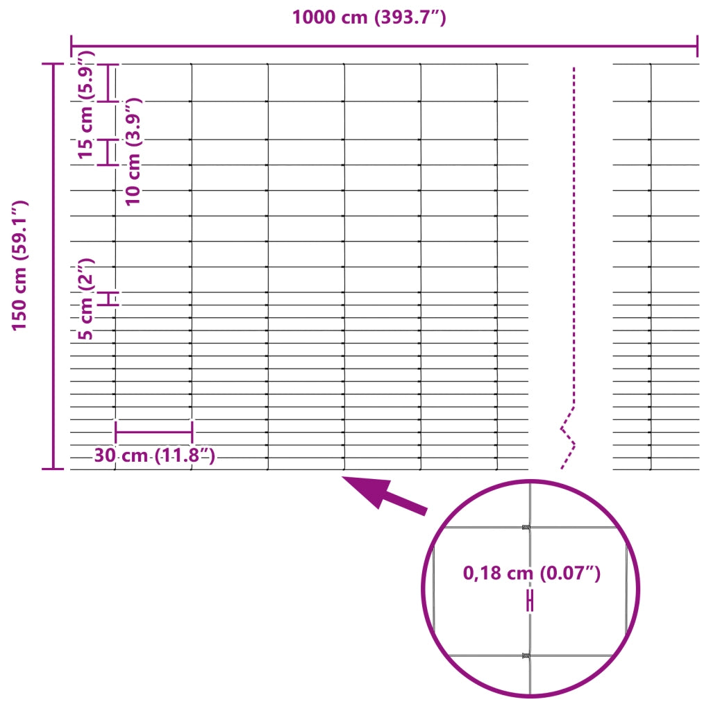 Recinzione da Campo 1,6x10 m Acciaio Zincato