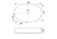 Lavabo Da Appoggio Rea Vanda Baby Blue Matt