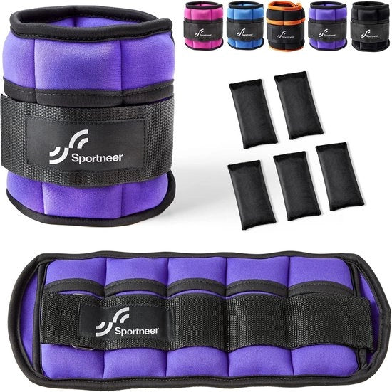 Set di pesi manubri, pesi regolabili, manubri per gambe e braccia, 1,0 kg a 4,6 kg, 1 coppia per allenamento, confezione da 2 pezzi per fitness, camminata, corsa