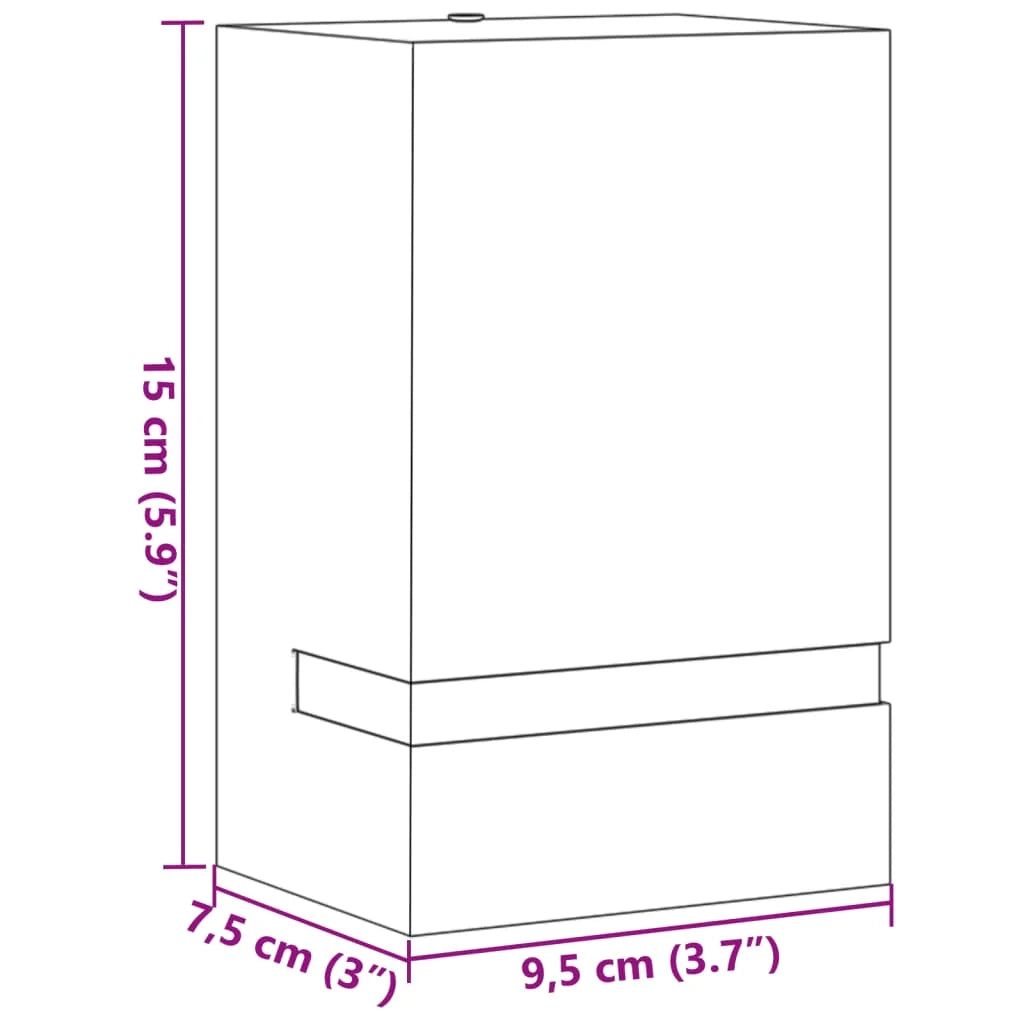 Applique da esterno IP44 9,5 x 7,5 x 15 cm acciaio inox argento 02_0056632