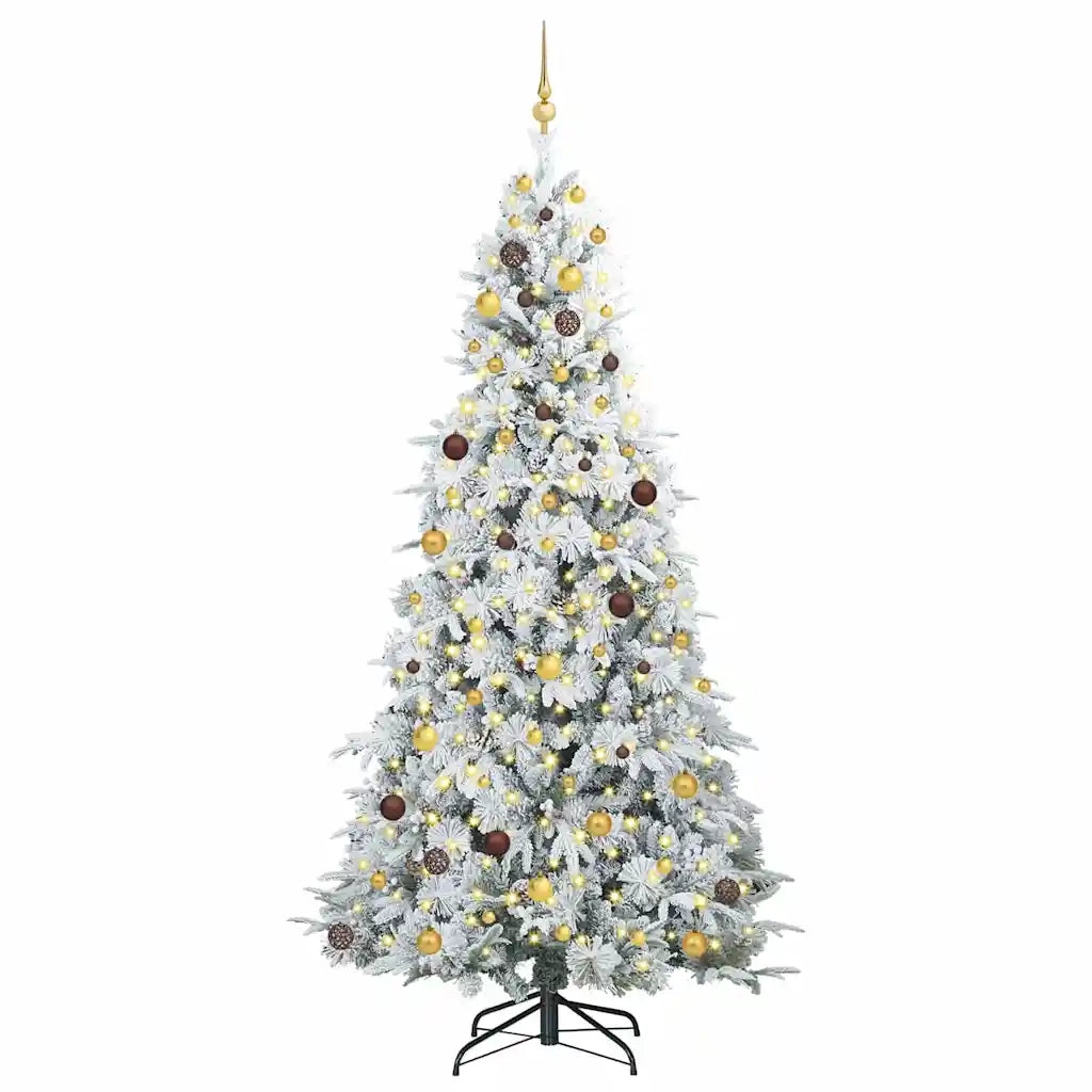 Albero di Natale Artificiale con Rami Pieghevoli Bianco 240 cm 3397507