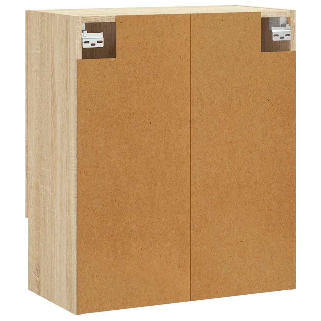 Pratico mobile contenitore a parete 60 x 31 x 70 cm realizzato in legno composito di rovere Sonoma 02_0048781