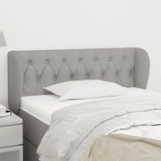 Testiera ad Orecchio-Testata con Orecchie Grigio Chiaro 93x23x78/88 cm in Tessuto 382636