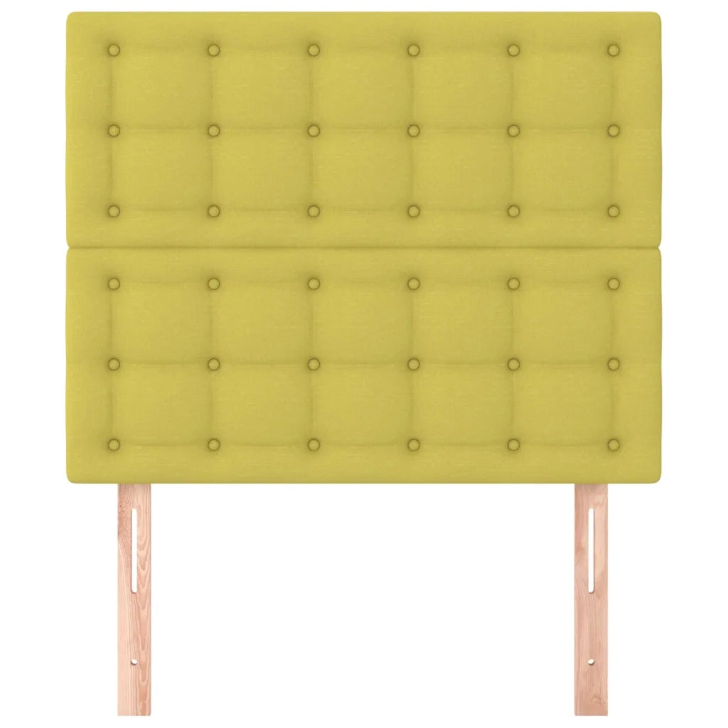 Testiera 2 pz Verde 80x5x78/88 cm in Tessuto