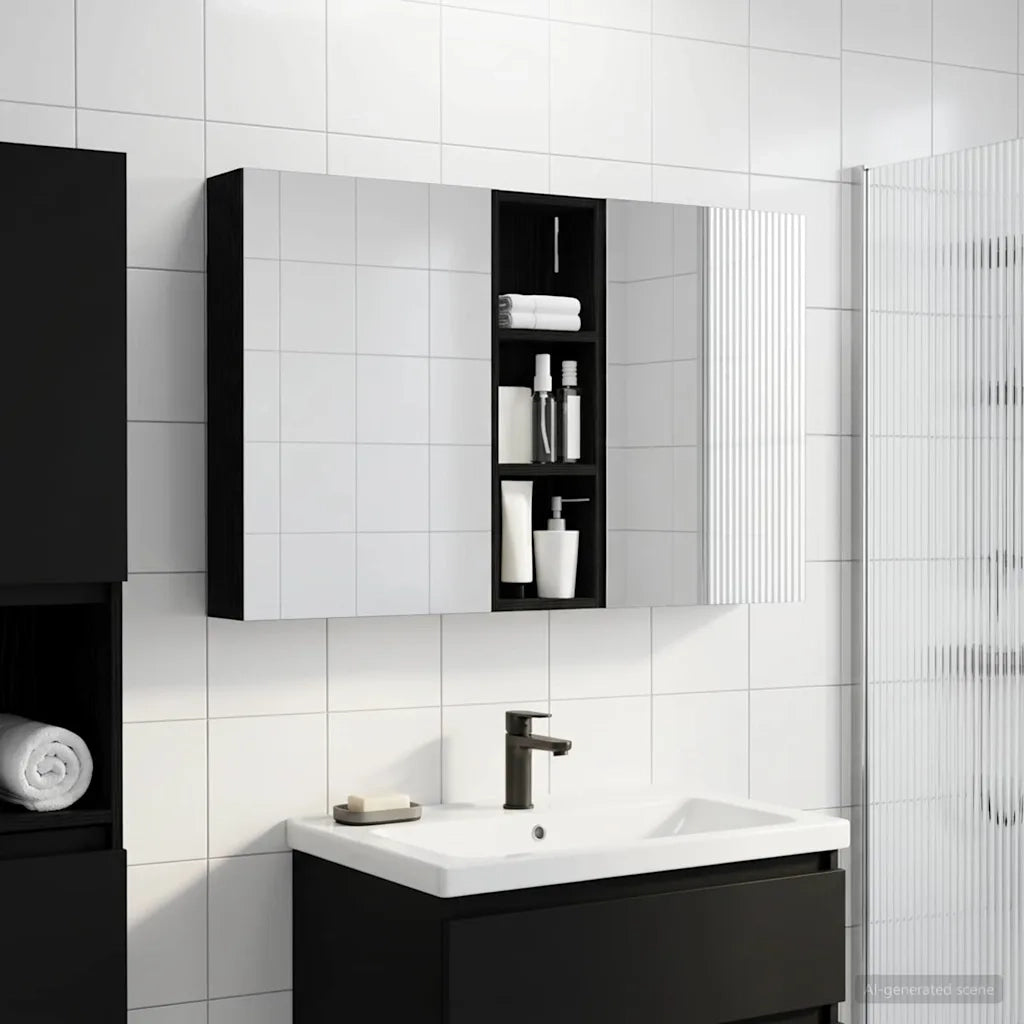 Set di Armadi da Bagno | Armadio da bagno con porta 3 pz 100 x 10,5 x 60,5 cm