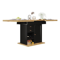 Tavolo estensibile - Xylo - 110-140x80cm con scaffale vino e snack