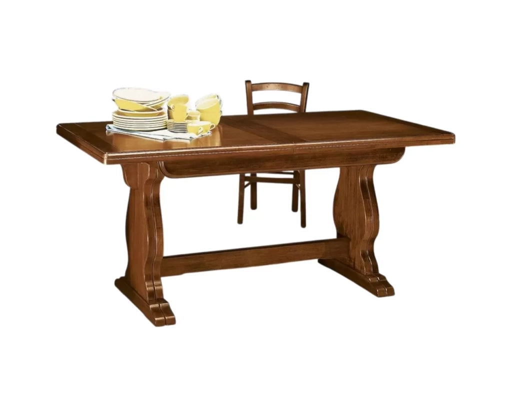 Tavolo da pranzo allungabile arte povera in legno 160x85x78 - Mobili 2G