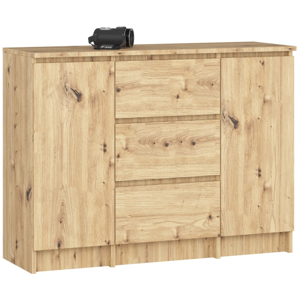 Cassettiera AKORD K100 Quercia Artigiana 101 cm 2 ante 3 cassetti 101x35x76 cm