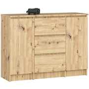 Cassettiera AKORD K100 Quercia Artigiana 101 cm 2 ante 3 cassetti 101x35x76 cm