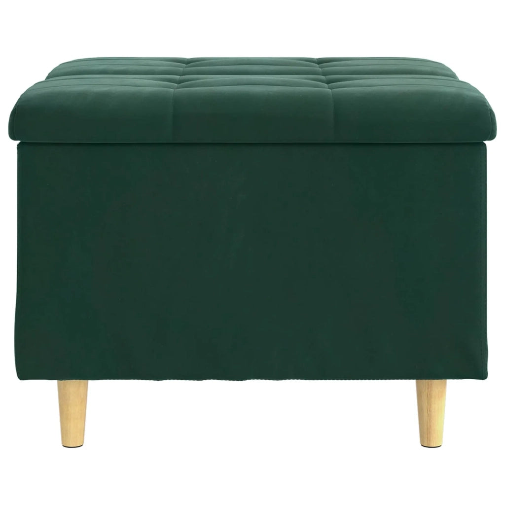 Pouf contenitore Verde Scuro 60 x 60 x 45 cm Velluto