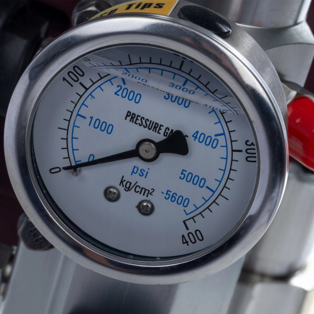 Manometro Analogico Surge Gauge Pro 400 – 5600 PSI, Filettatura G 1/4" | Acciaio Inox, Vetro Rinforzato