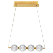 Lampada a sospensione Brillant 4 luci oro LED CCT 20W