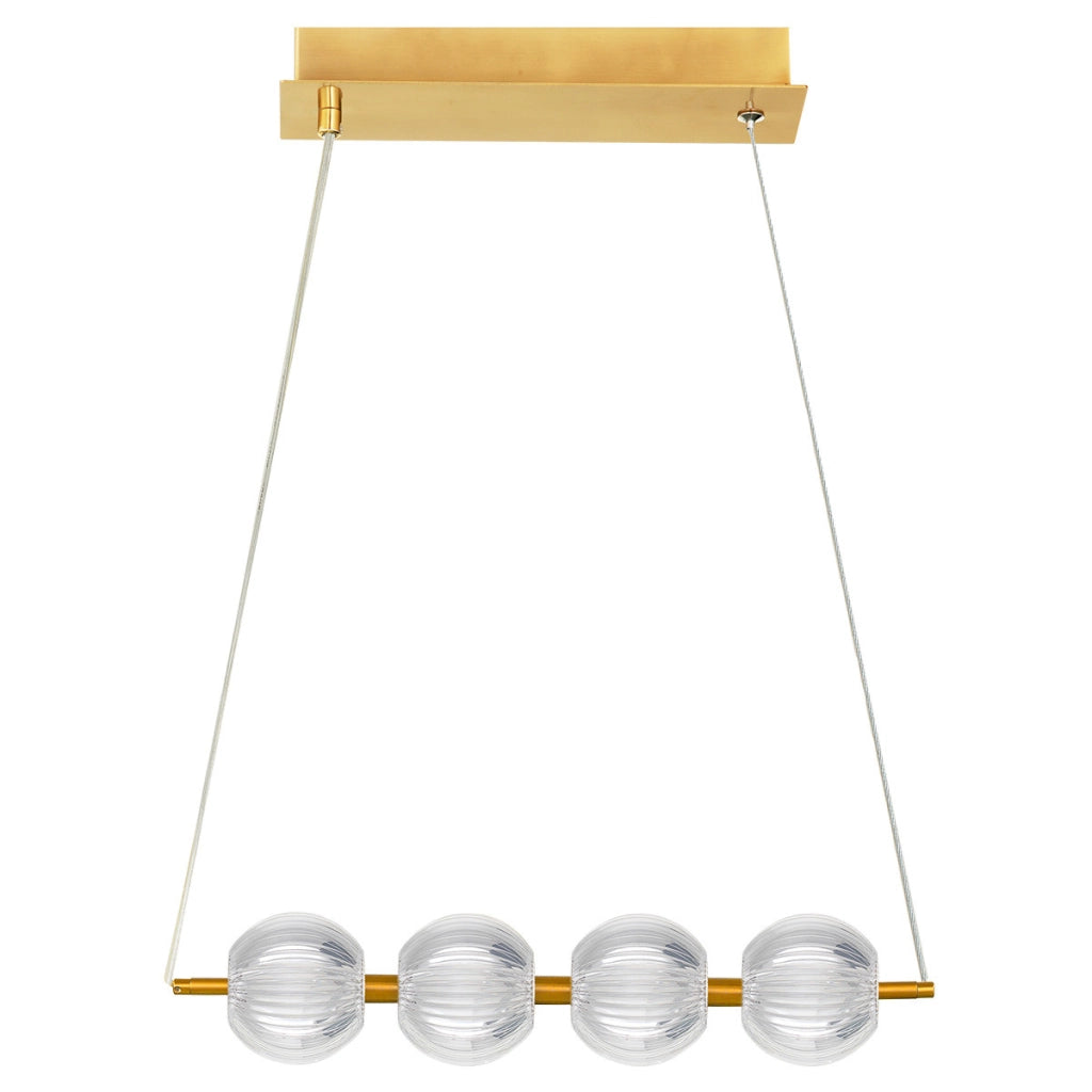 Lampada a sospensione Brillant 4 luci oro LED CCT 20W