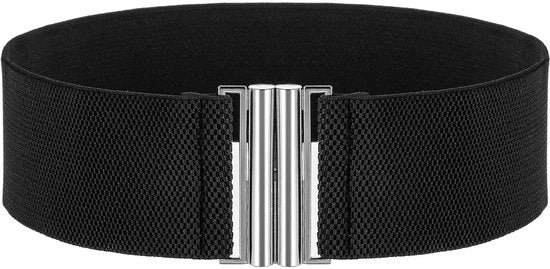 Cinturino elastico - Cinturino ammortizzato per donna - Cinturino regolabile per vita - Cinturino per vita flessibile - Cinturino in poliestere + lega di alluminio - Adatto per vita da 68-105 cm