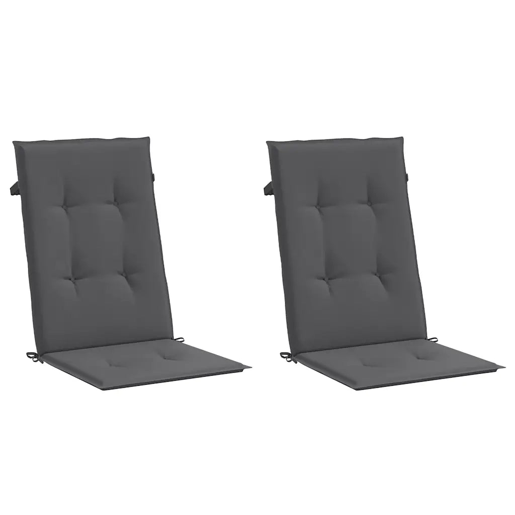 Cuscini per Sedie 2 pz Antracite 120x50x2 cm in Tessuto 43177