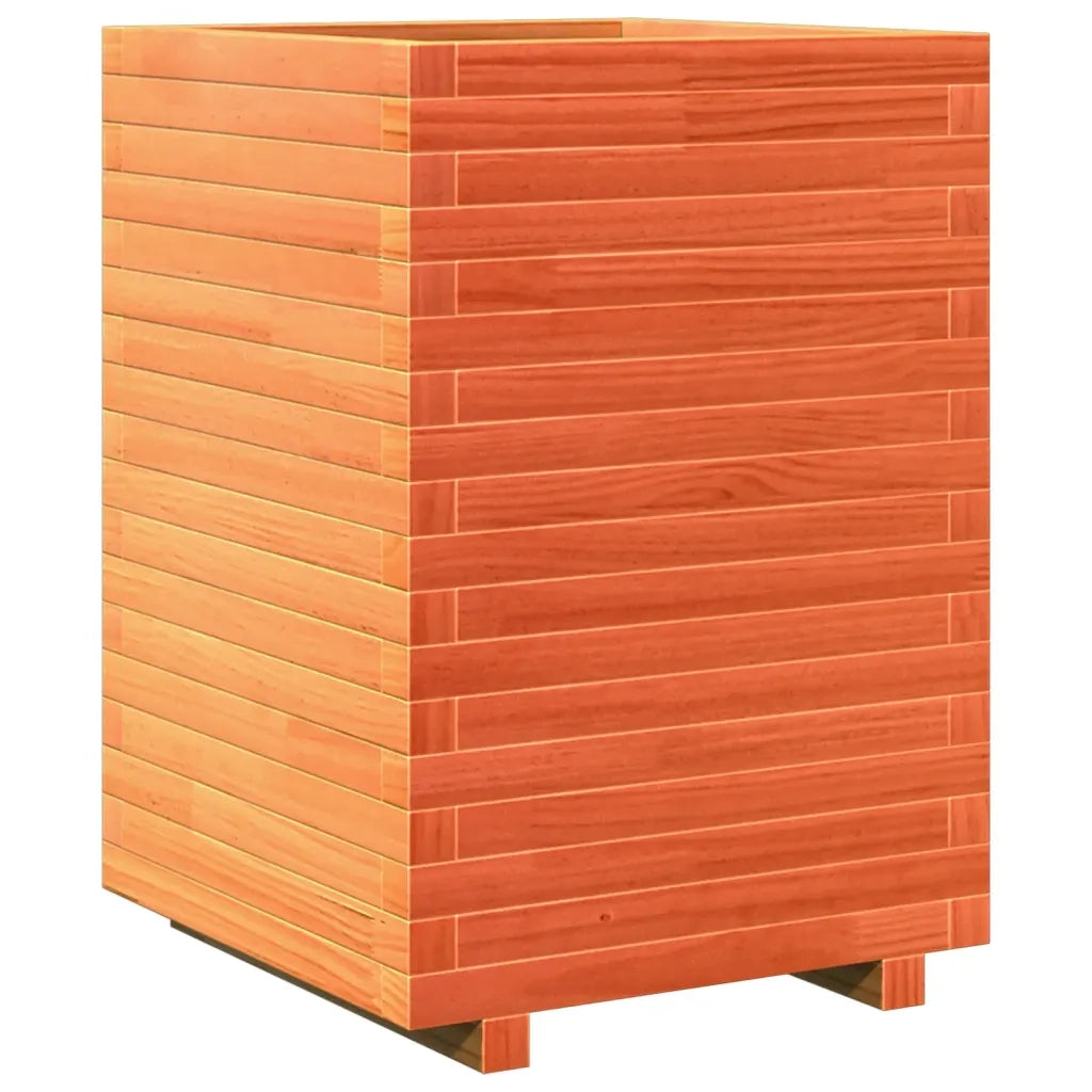 Fioriera Giardino Marrone Cera 50x50x72 cm Legno Massello Pino 3282611
