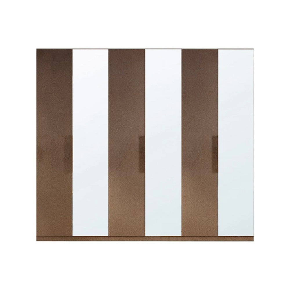 Armadio 6 ante battenti con specchi bronzati Mustella 275x55x240h colore bronzo