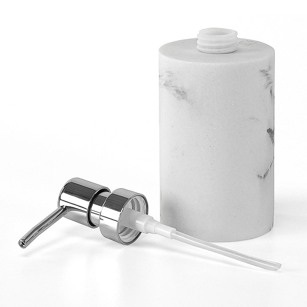 Dispenser sapone effetto marmo bianco in resina Ivy