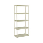 Scaffale a 3 ripiani in Gelsomina, Scaffalatura multiuso per interno o esterno, 100% Made in Italy, cm 80x40h176, colore Grigio chiaro