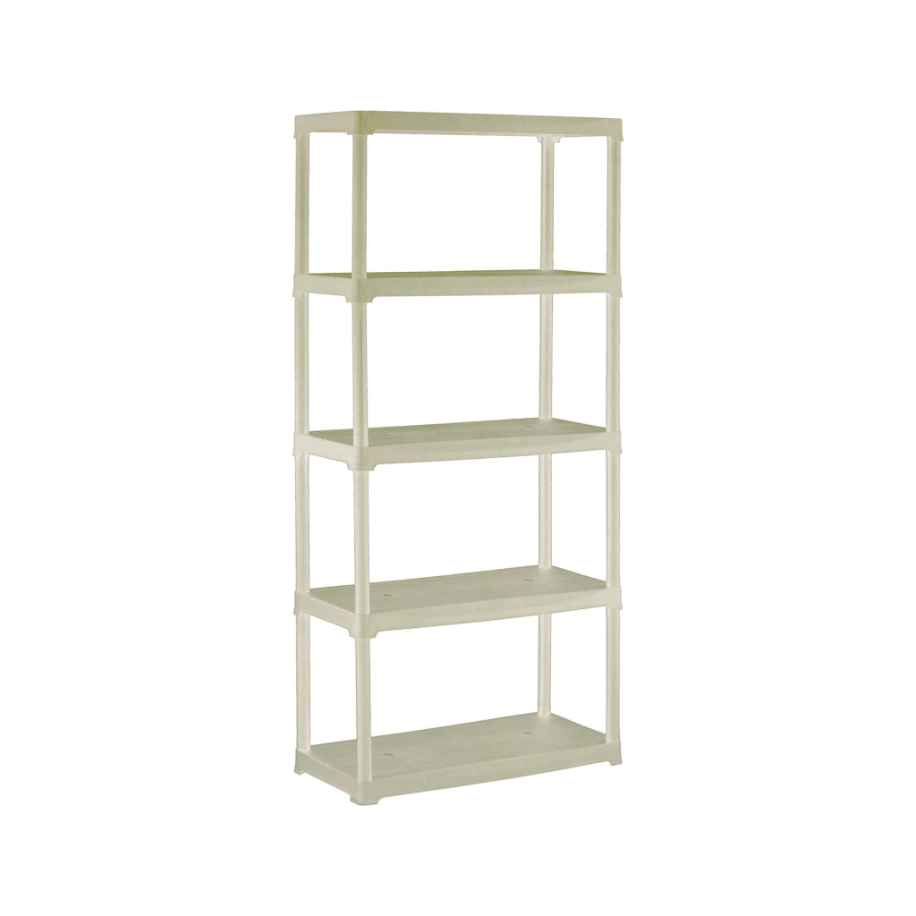 Scaffale a 3 ripiani in Gelsomina, Scaffalatura multiuso per interno o esterno, 100% Made in Italy, cm 80x40h176, colore Grigio chiaro