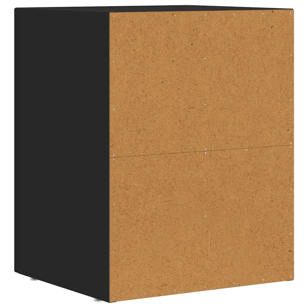 Comodino Nero 40 x 35 x 50 cm Legno multistrato