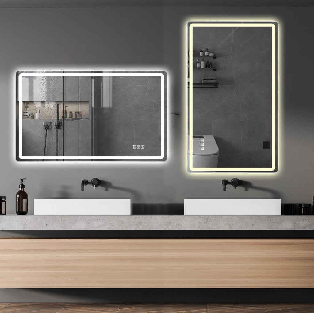 Specchio LED bagno 60x100 cm antiappannamento dimmerabile IP44