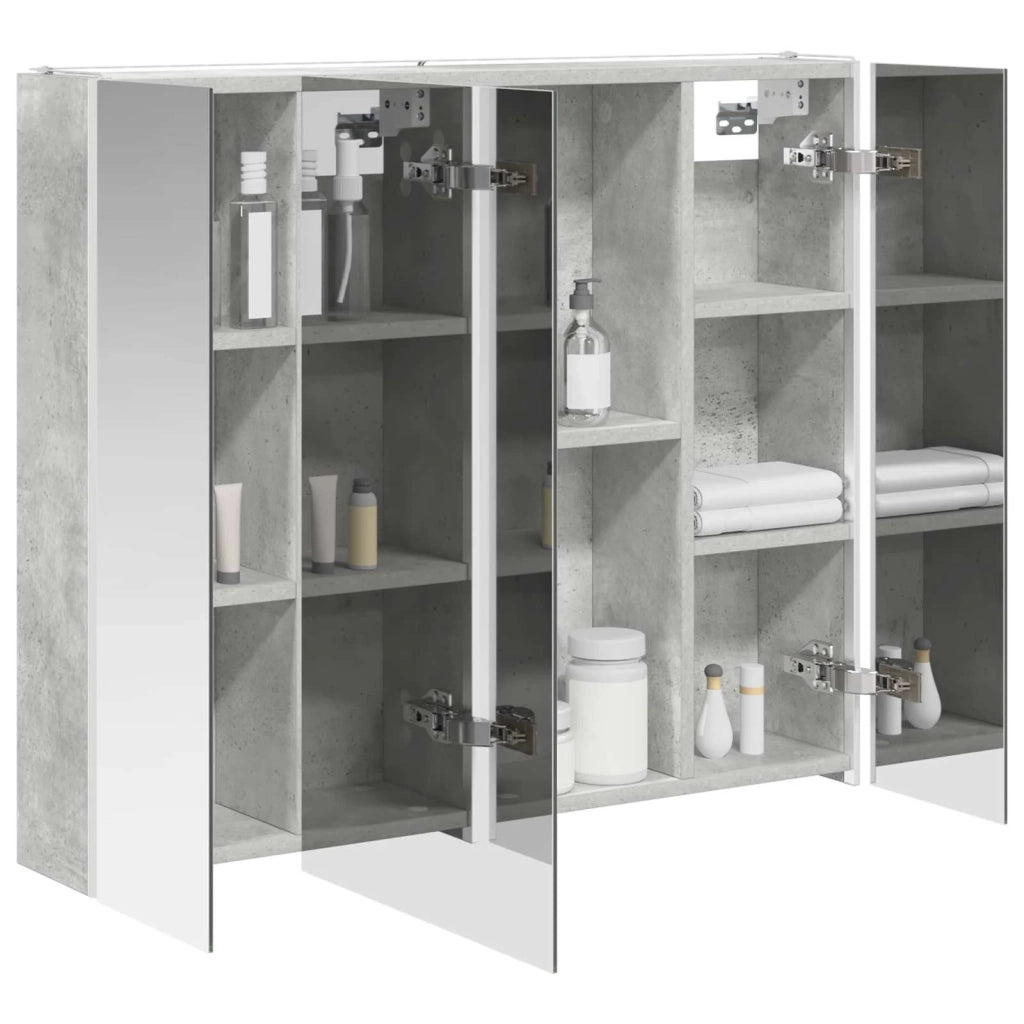 Mobiletto per specchio da bagno Grigio cemento
