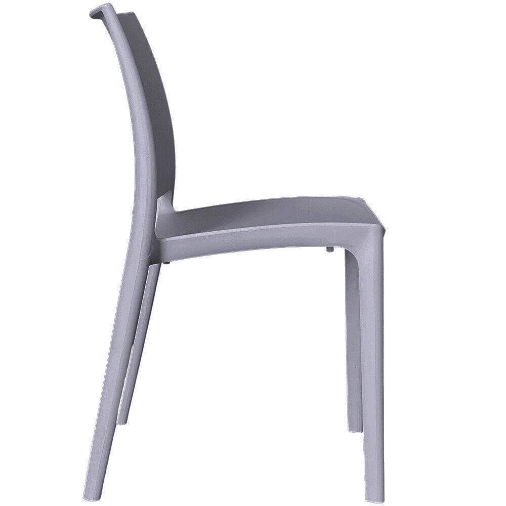 Sedia sala da pranzo set altea in plastica grigio chiaro modello confort x 6