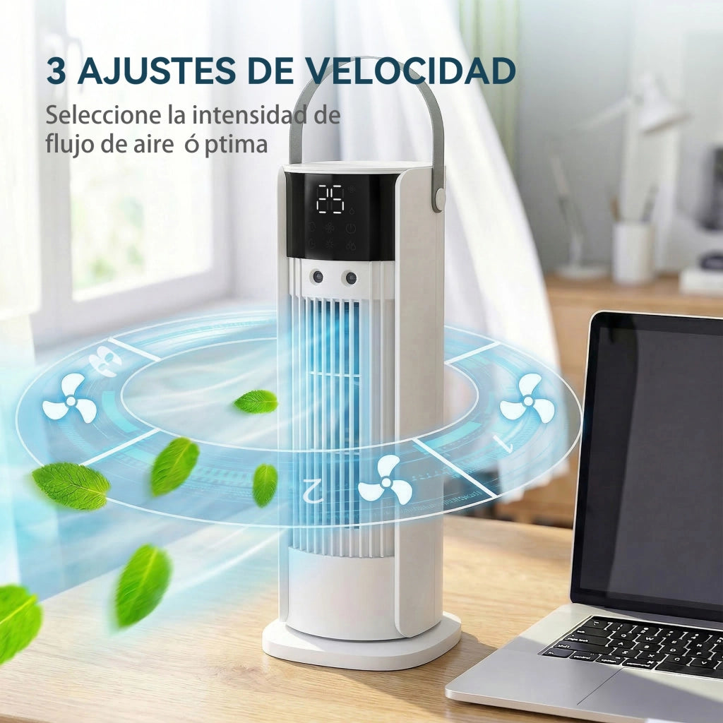 Ventilatore da Scrivania con Luce LED RGB ¨C Zephmum ¨C Bianco