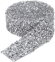 Decorazione a Strisce - Materializzato con Materiale Diamantato - Lunghezza 180 cm - Larghezza 3 cm - Alta Qualità - Catena con Pailletti