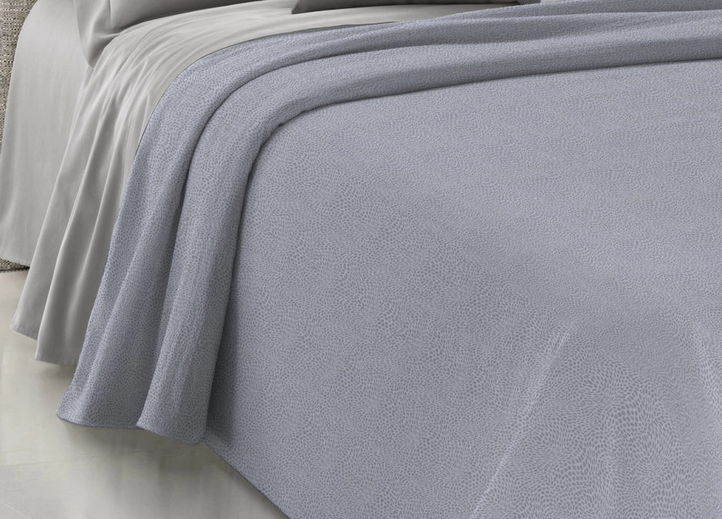 Copriletto Piquet Primavera Estate 100% Cotone Disegno Dublino Bon Bon - Matrimoniale - Grigio