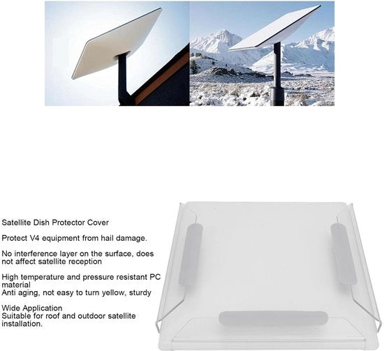 Copertura per antenna satellitare V4 - Protezione contro la grandine - Resistente agli urti - Antiverdure - Installazione facile - Nessuna interruzione del segnale - Modello V4
