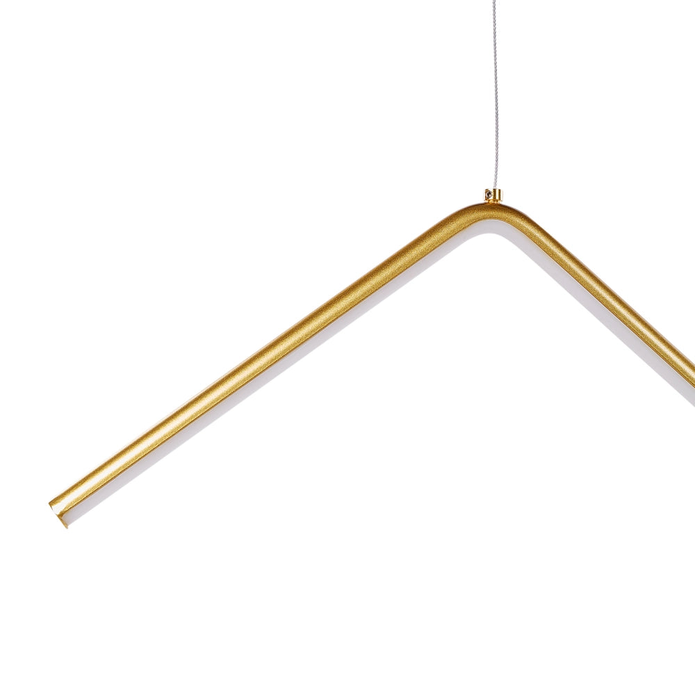 Lampada a sospensione LED in metallo dorato Luce moderna di design Illuminazione d'accento