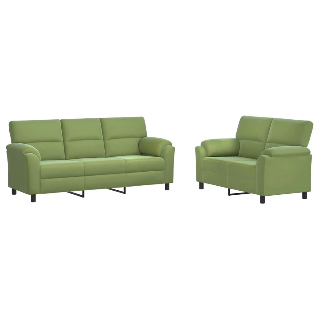 Set di divani 2 pcs Verde chiaro Velluto 3430493