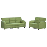 Set di divani 2 pcs Verde chiaro Velluto 3430493