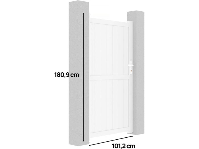 Cancello in alluminio "Lola" - 101.2 x 180.9 cm - Bianco