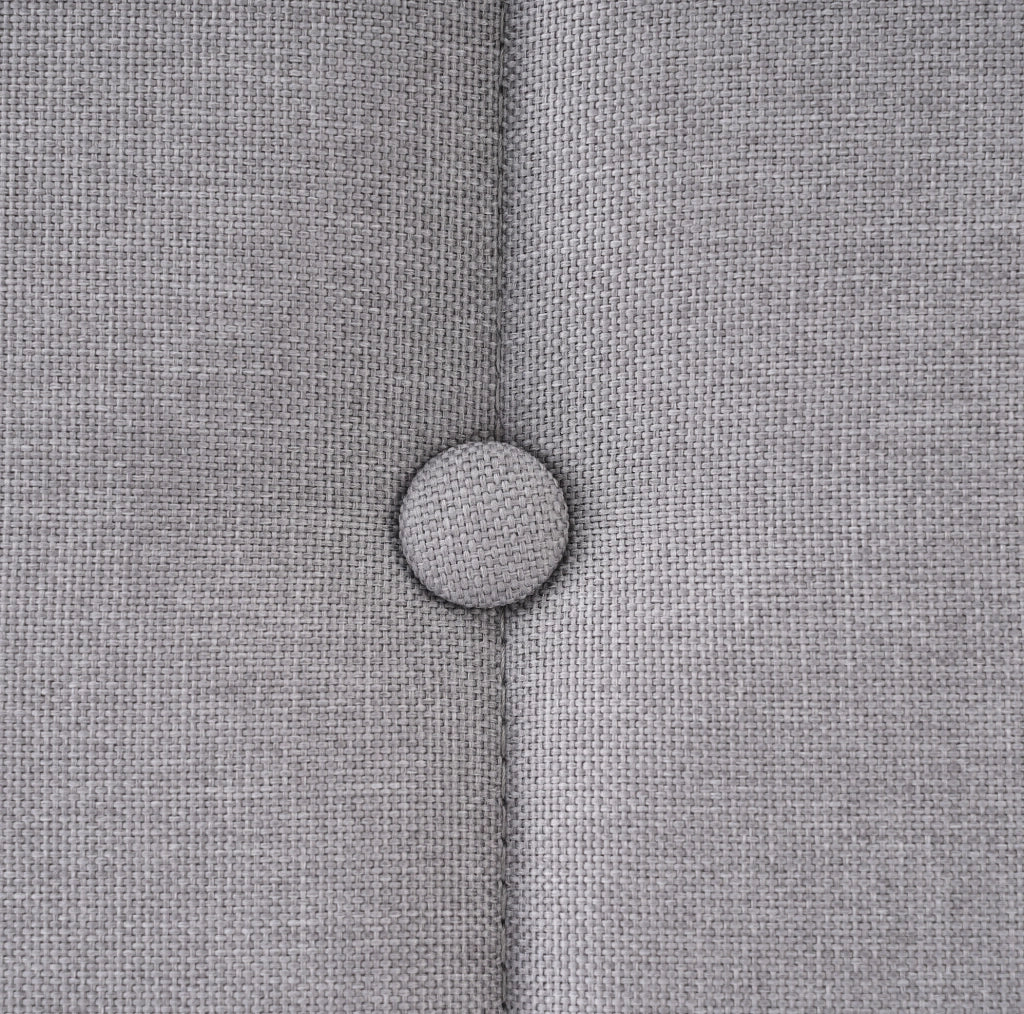 Letto imbottito matrimoniale 90x200 cm con USB e Tipo C, struttura con testiera in tessuto grigio