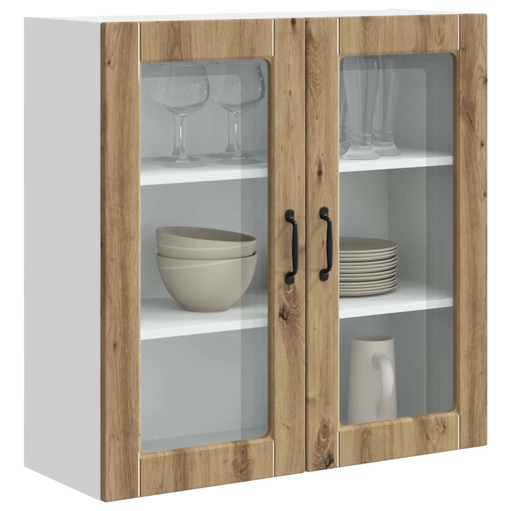 Pensile da cucina | Mobile in vetro da parete PORTO Rovere artigianale
