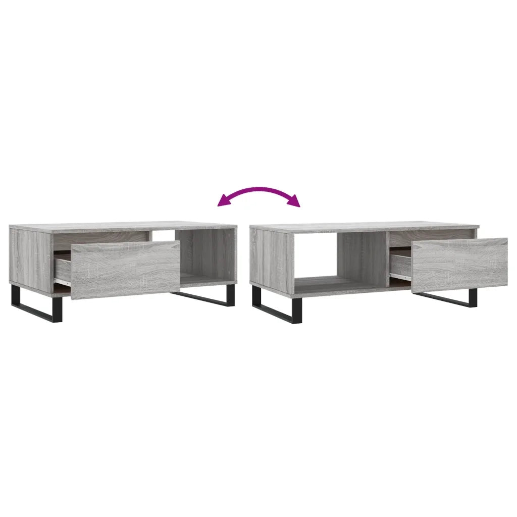 Tavolino salotto | Tavolino da caff¨¨ | Tavolino da Soggiorno Grigio Sonoma 90x50x36,5 cm Legno Multistrato