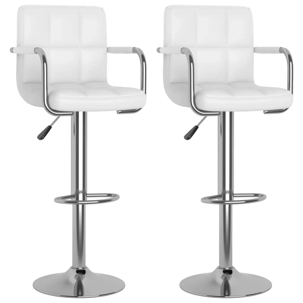 Sgabelli da Bar 2 pz Bianchi in Similpelle  cod mxl 58563