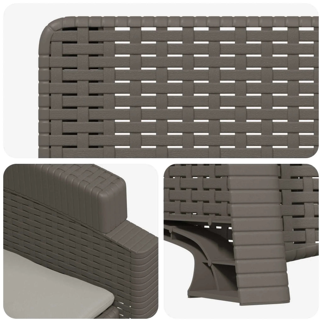 Sedia da giardino reclinabile effetto rattan 2 pcs 8012031