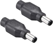 Adattatore di Alimentazione DC, Femminile 5.5mmx2.1mm a Maschile 7.4mmx5.0mm, Nero - 2 pezzi. Connettor di Alimentazione DC con Resistenza. Soluzione per Collegamento di Alimentazione.