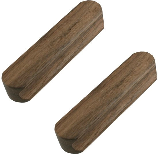 Maniglie per mobili in noce - autofixanti - pesanti - per porte scorrevoli - armadi - dimensioni 190 x 23 mm - 2 pezzi - maniglioni per porte