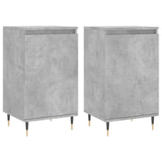 Credenze 2 pz | Madia | Buffet da pranzo | Armadio da pranzo Grigio Cemento 40x35x70 cm in Legno Multistrato