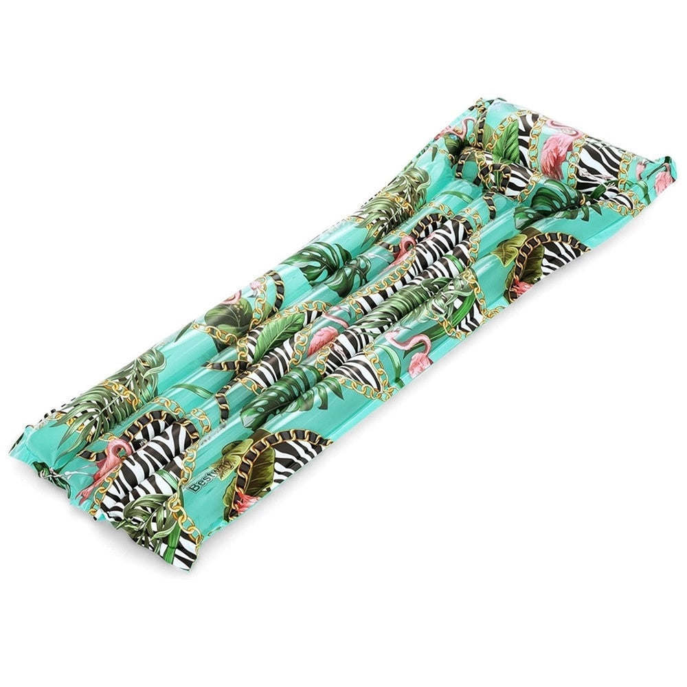 Trade Shop - Materassino Gonfiabile Fantasia Floreale 183x69cm Per Mare Spiaggia Piscina 019962 -