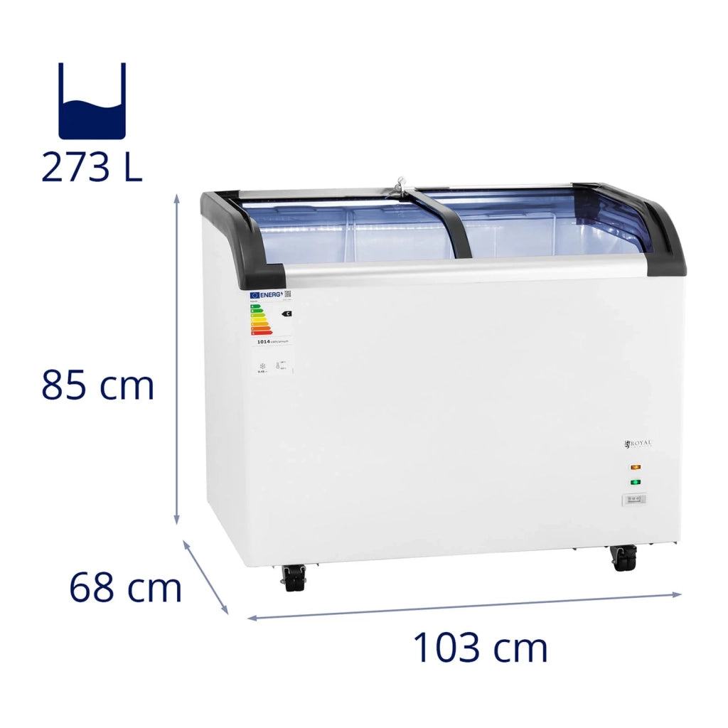 Congelatore orizzontale professionale di grandi dimensioni (volume: 273 litri refrigerante: R290 potenza: 198 watt intervallo di temperatura: -30 – 5 °C materiali: acciaio/alluminio) 14_0005273