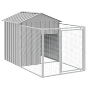 Cuccia per cani con recinto chiaro 117 x 201 x 123 cm grigio 02_0043494
