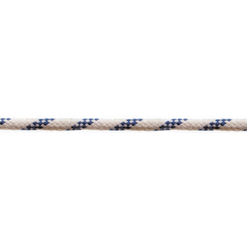 Corda in poliestere  Ã˜ 6 mm. bianco/blu 120 mt.